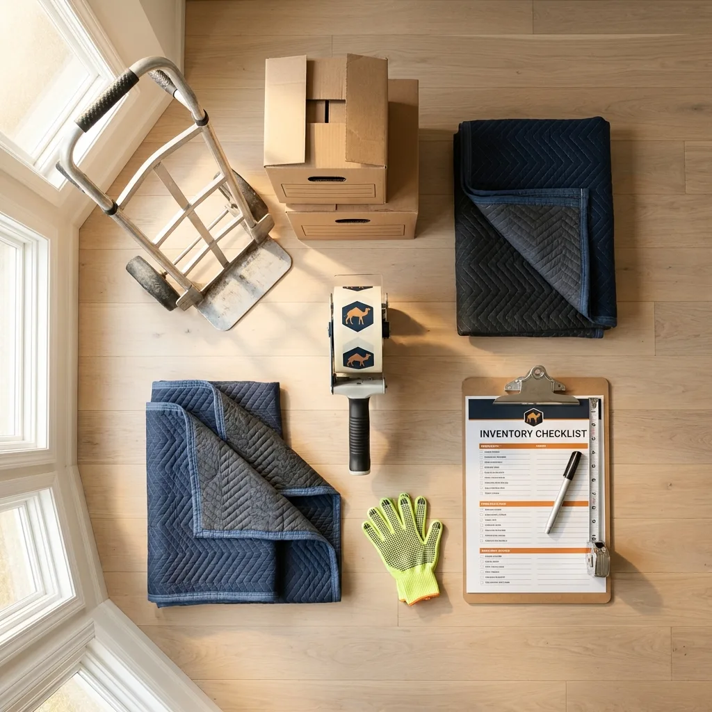 Professional moving supplies and packing materials layout for Pelican Rapids residential relocations